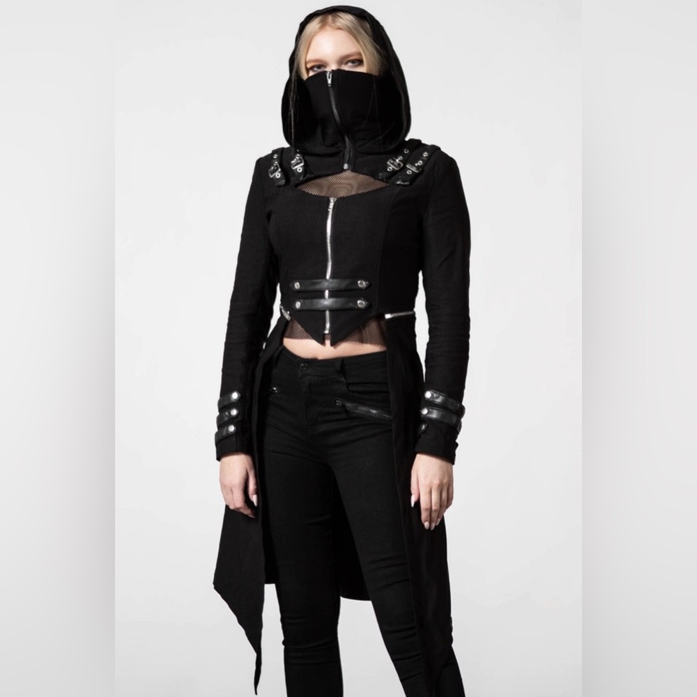 NWT Killstar The Watcher Coat Jacket Black Size XXL - Picture 4 of 16